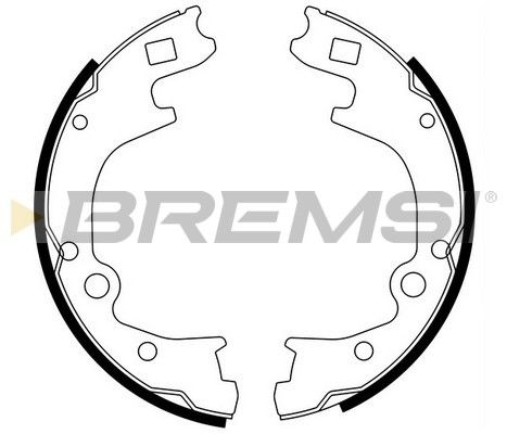 BREMSI Комплект тормозных колодок, стояночная тормозная с GF0793