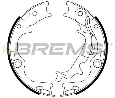 BREMSI Комплект тормозных колодок, стояночная тормозная с GF0807