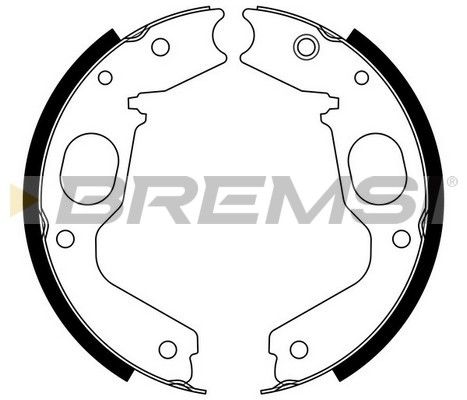 BREMSI Комплект тормозных колодок, стояночная тормозная с GF0825