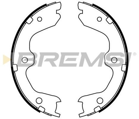 BREMSI Комплект тормозных колодок, стояночная тормозная с GF0869