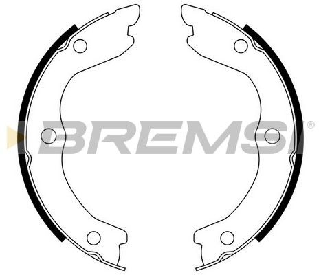 BREMSI Комплект тормозных колодок, стояночная тормозная с GF0870
