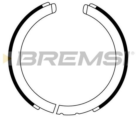 BREMSI Комплект тормозных колодок, стояночная тормозная с GF0875
