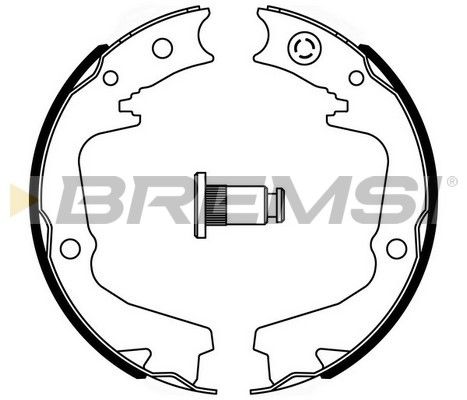 BREMSI Комплект тормозных колодок, стояночная тормозная с GF0893