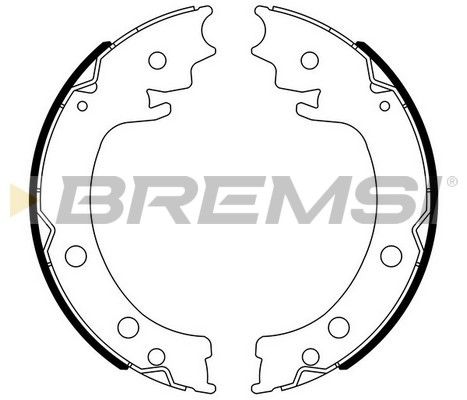 BREMSI Комплект тормозных колодок, стояночная тормозная с GF0908