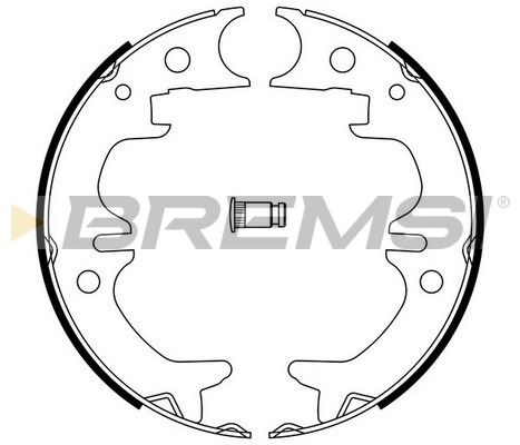 BREMSI Комплект тормозных колодок, стояночная тормозная с GF0968