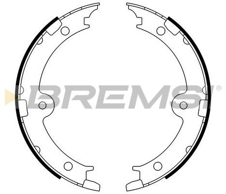 BREMSI Комплект тормозных колодок, стояночная тормозная с GF0974