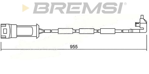 BREMSI Сигнализатор, износ тормозных колодок WI0510