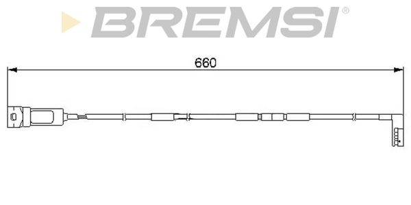 BREMSI Сигнализатор, износ тормозных колодок WI0521
