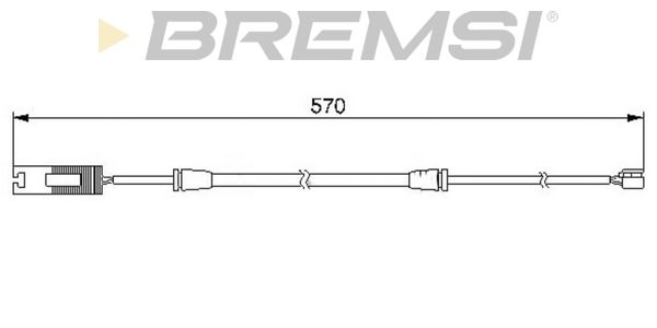 BREMSI Сигнализатор, износ тормозных колодок WI0530