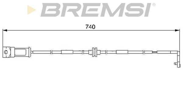 BREMSI Сигнализатор, износ тормозных колодок WI0532