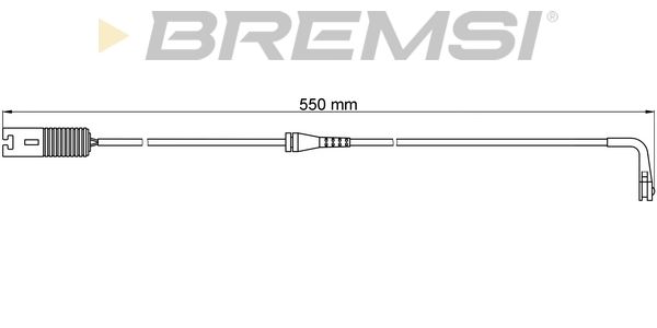 BREMSI Сигнализатор, износ тормозных колодок WI0534