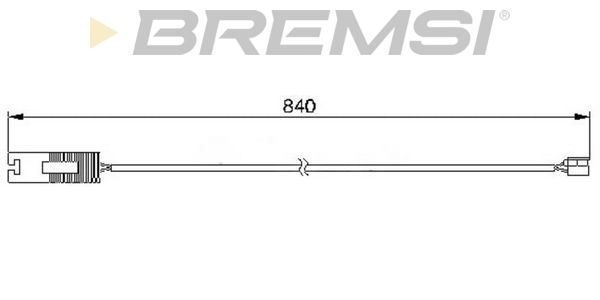 BREMSI Сигнализатор, износ тормозных колодок WI0535
