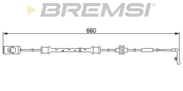 BREMSI Сигнализатор, износ тормозных колодок WI0559