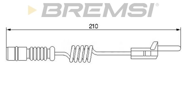 BREMSI Сигнализатор, износ тормозных колодок WI0565