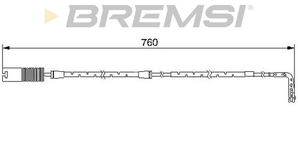 BREMSI Сигнализатор, износ тормозных колодок WI0592
