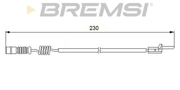 BREMSI Сигнализатор, износ тормозных колодок WI0596