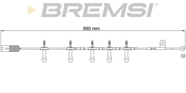 BREMSI Сигнализатор, износ тормозных колодок WI0606