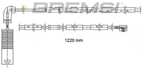 BREMSI Сигнализатор, износ тормозных колодок WI0616
