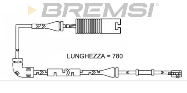 BREMSI Сигнализатор, износ тормозных колодок WI0623