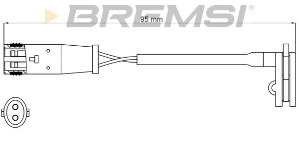 BREMSI Сигнализатор, износ тормозных колодок WI0625