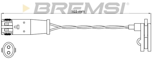 BREMSI Сигнализатор, износ тормозных колодок WI0631