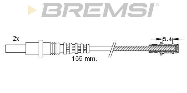 BREMSI Сигнализатор, износ тормозных колодок WI0633