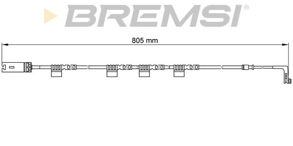 BREMSI Сигнализатор, износ тормозных колодок WI0645