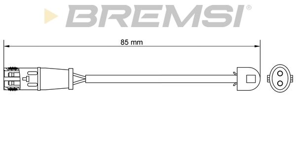 BREMSI Сигнализатор, износ тормозных колодок WI0653