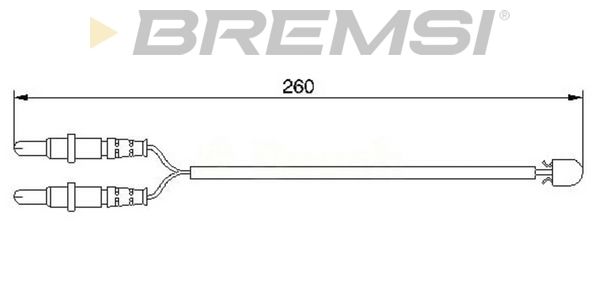 BREMSI Сигнализатор, износ тормозных колодок WI0654