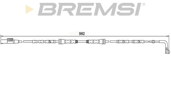 BREMSI Сигнализатор, износ тормозных колодок WI0679
