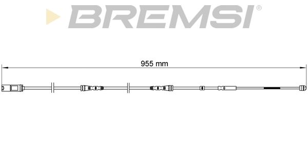 BREMSI Сигнализатор, износ тормозных колодок WI0687