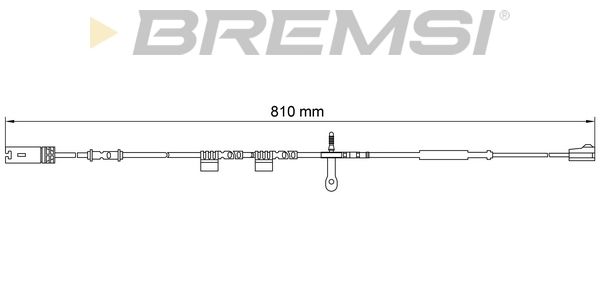 BREMSI Сигнализатор, износ тормозных колодок WI0700