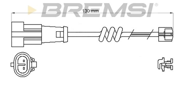 BREMSI Сигнализатор, износ тормозных колодок WI0714