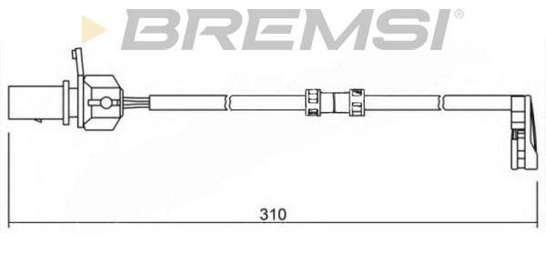 BREMSI Сигнализатор, износ тормозных колодок WI0727