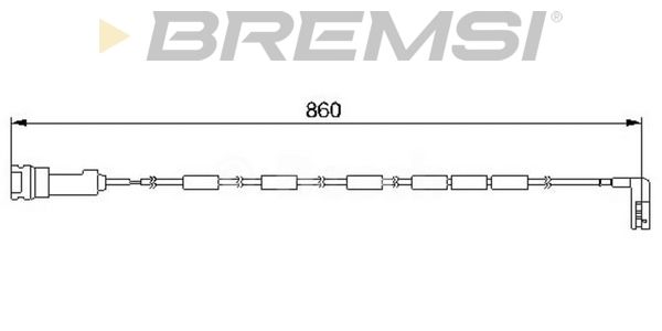 BREMSI Сигнализатор, износ тормозных колодок WI0730