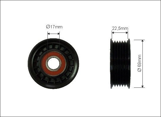 CAFFARO Spriegotājrullītis, Ķīļrievu siksna 107-00