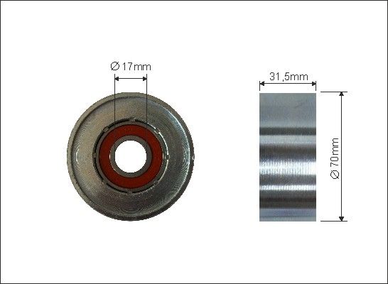 CAFFARO Spriegotājrullītis, Ķīļrievu siksna 318-00