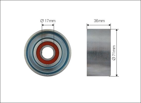 CAFFARO Spriegotājrullītis, Ķīļrievu siksna 429-00