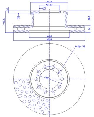 CAR Bremžu diski 150.350