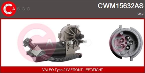 CASCO Двигатель стеклоочистителя CWM15632AS