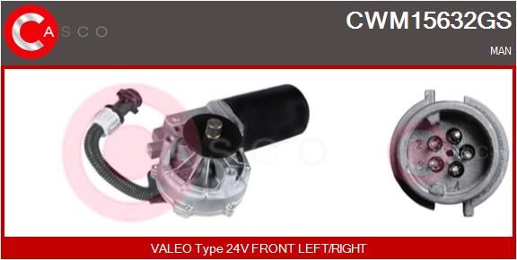 CASCO Stikla tīrītāju motors CWM15632GS