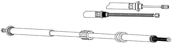 CEF Тросик, cтояночный тормоз FA02179