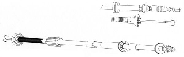CEF Тросик, cтояночный тормоз FA02259