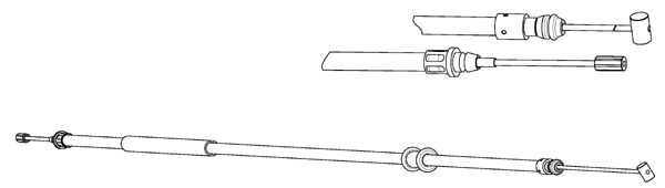 CEF Тросик, cтояночный тормоз FA02298