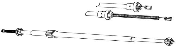 CEF Тросик, cтояночный тормоз RT02284