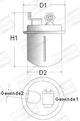 CHAMPION Топливный фильтр L229/606