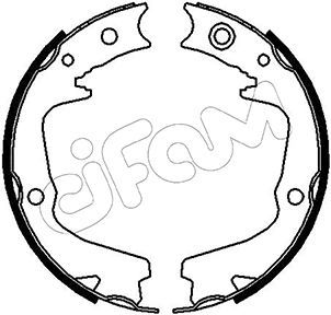 CIFAM Комплект тормозных колодок, стояночная тормозная с 153-387