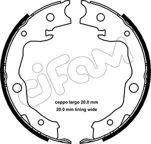 CIFAM Комплект тормозных колодок, стояночная тормозная с 153-450
