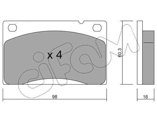 CIFAM Комплект тормозных колодок, дисковый тормоз 822-006-0