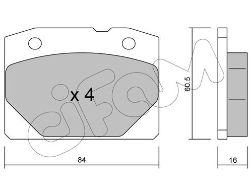 CIFAM Комплект тормозных колодок, дисковый тормоз 822-007-0